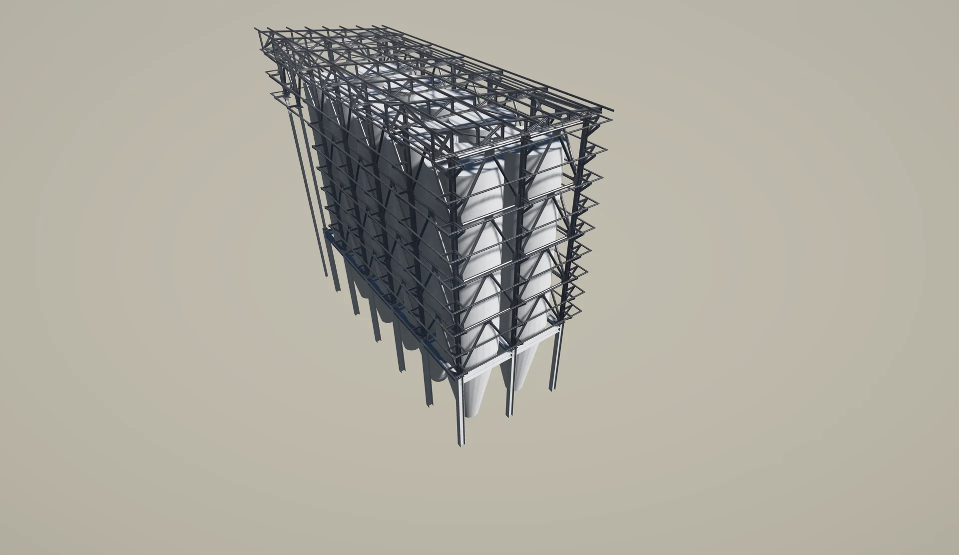 All Alçı Silo Binası 3B model görünüş 13
