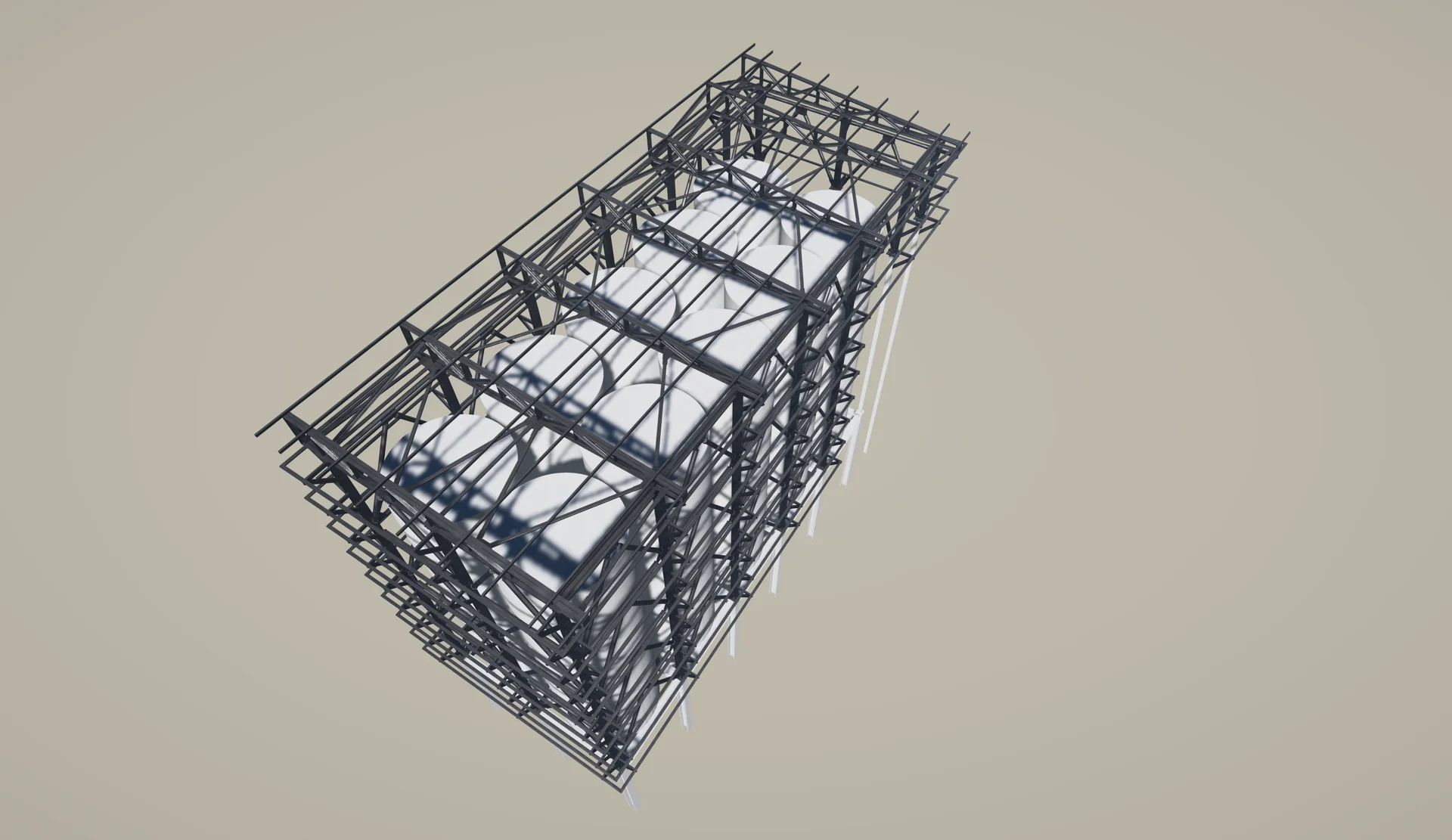 All Alçı Silo Binası 3B model görünüş 14